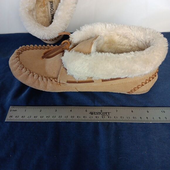 Minnetonka Womens Chrissy Bootie Moccasin Slipper Cinnamon Size 9M - Picture 13 of 14